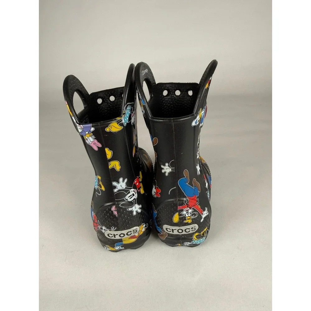 Crocs Kids Mickey and Friends Handle It‎ Rain Boots Black C7 211146 Disney